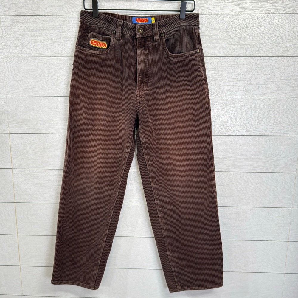 Empyre Relax Brown Corduroy Pants Sz 28 Straight Leg 90s Skate Y2K Streetwear